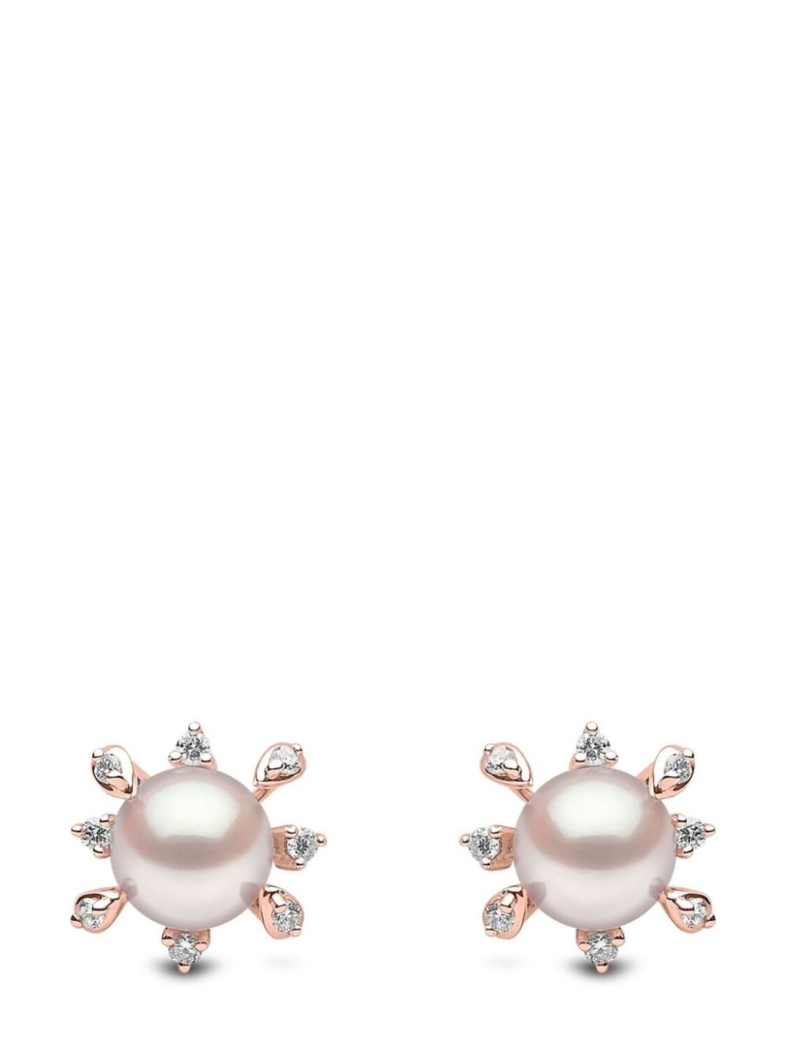 

Серьги Trend Akoya из розового золота с жемчугом и бриллиантами Yoko London