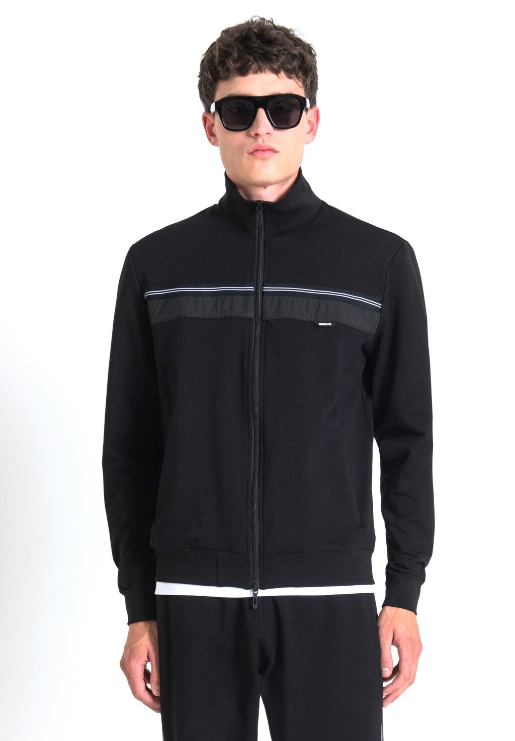 

Толстовка на молнии High-Neck With Hidden Front Pockets Antony Morato, черный