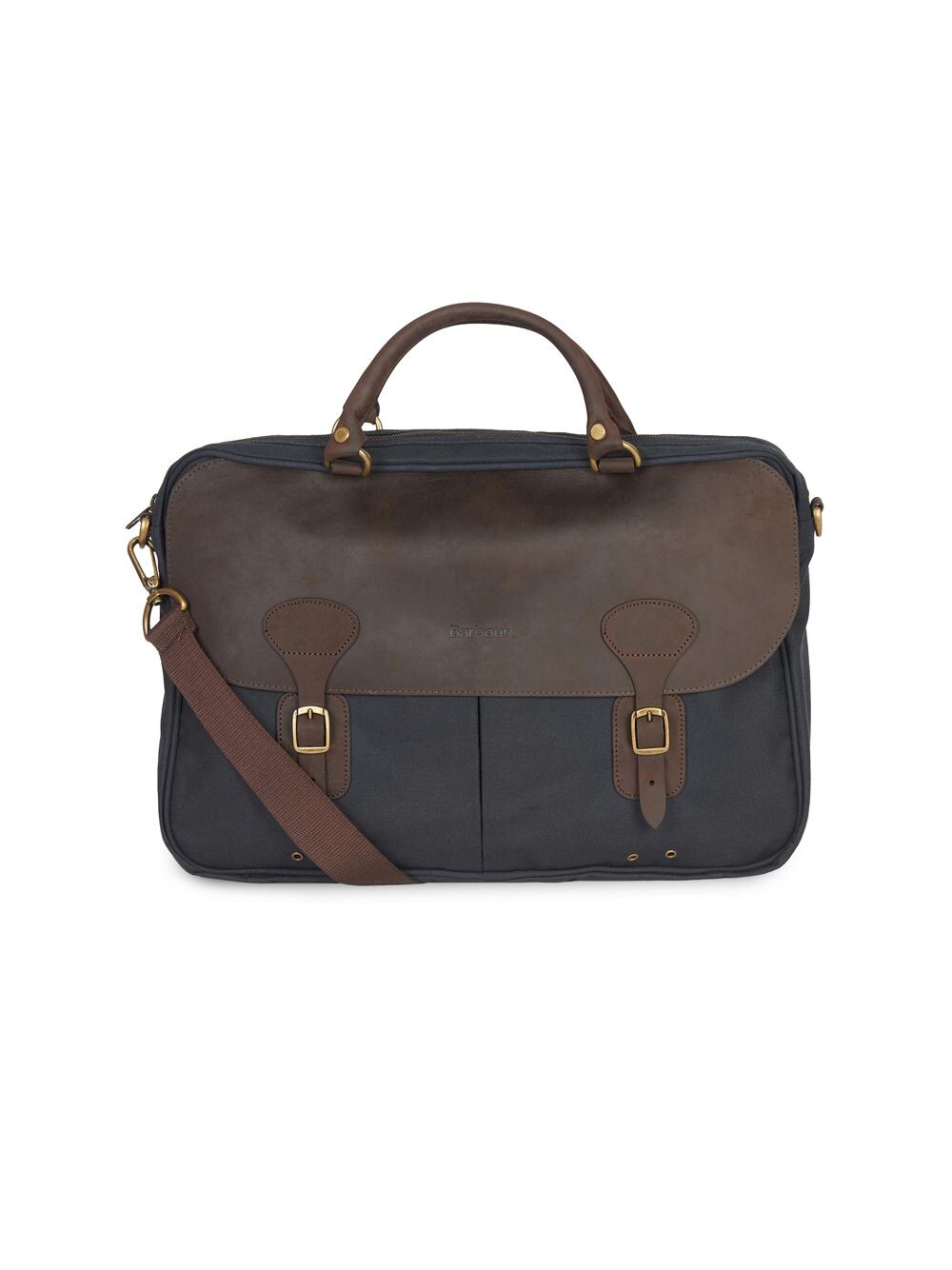 

Портфель из вощеного хлопка Barbour, нави