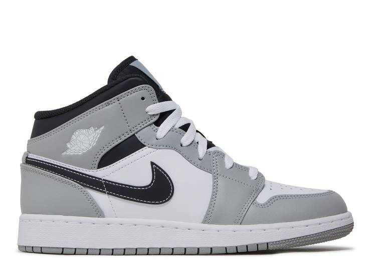 

Кроссовки AIR JORDAN 1 MID GS 'LIGHT SMOKE GREY', серый