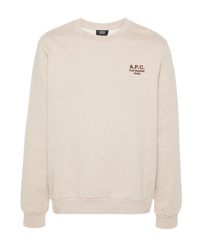 

Свитер с вышивкой A.P.C., бежевый