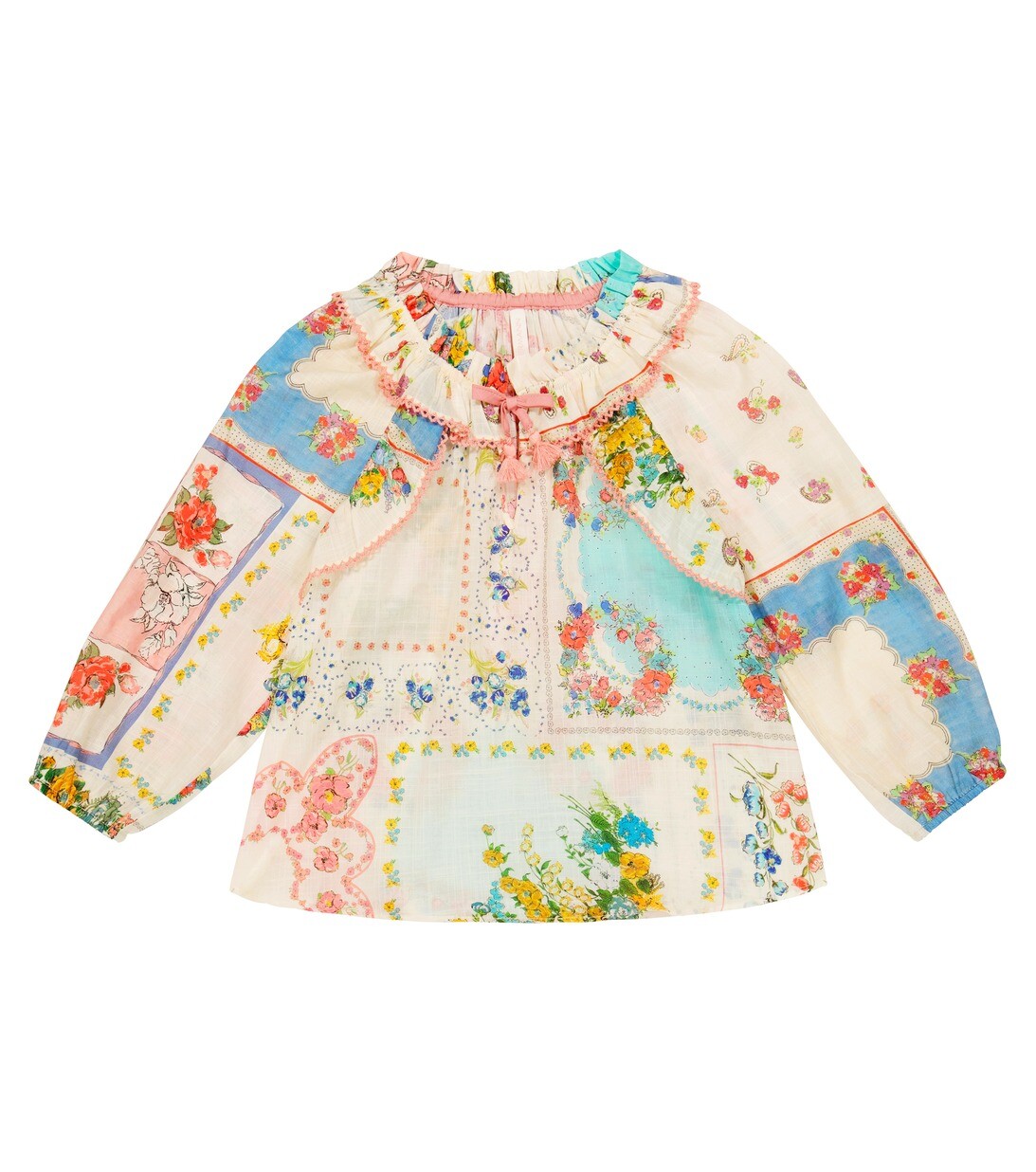 

Хлопковый топ с клеверным принтом Zimmermann Kids, разноцветный