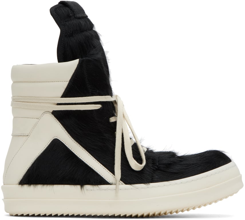 

Черные меховые кроссовки Rick Owens