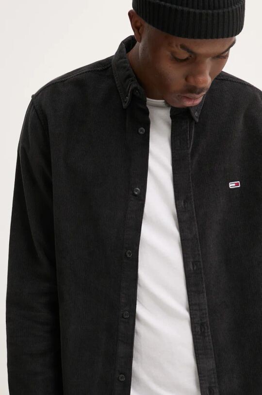 

Вельветовая рубашка Tommy Jeans, черный