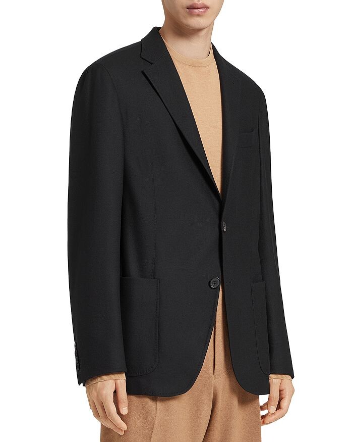 

Черный кашемировый блейзер Trofeo Zegna