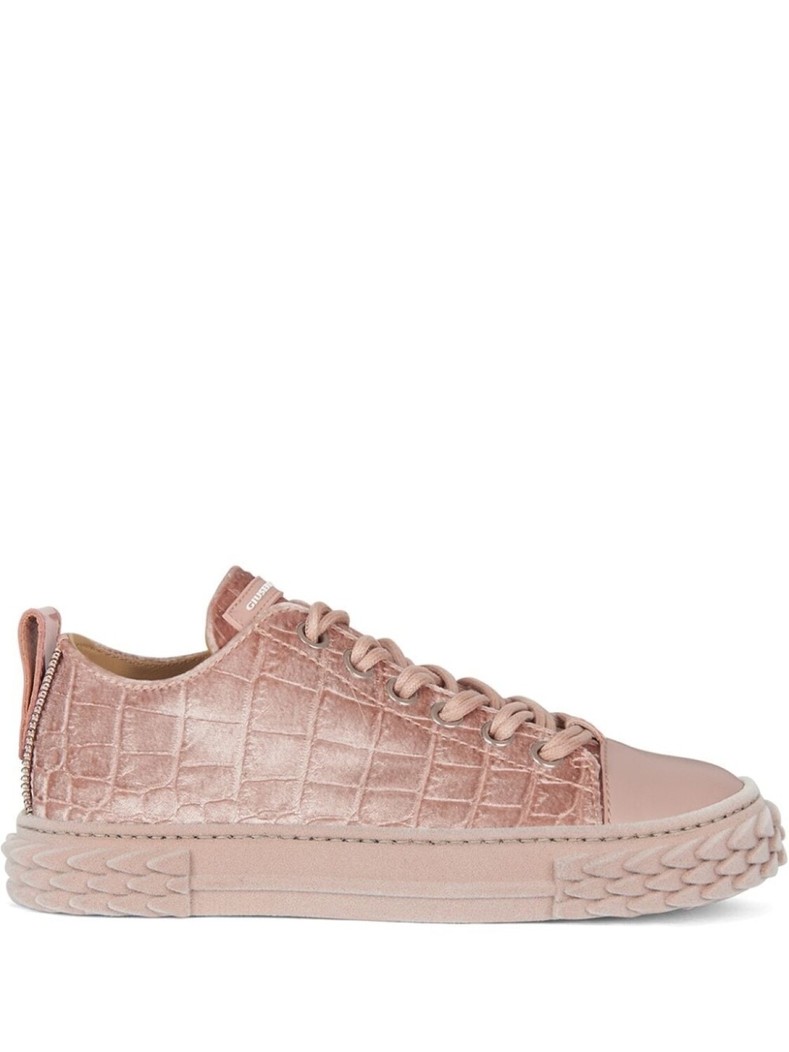 

Giuseppe Zanotti бархатные кеды Blabber, розовый