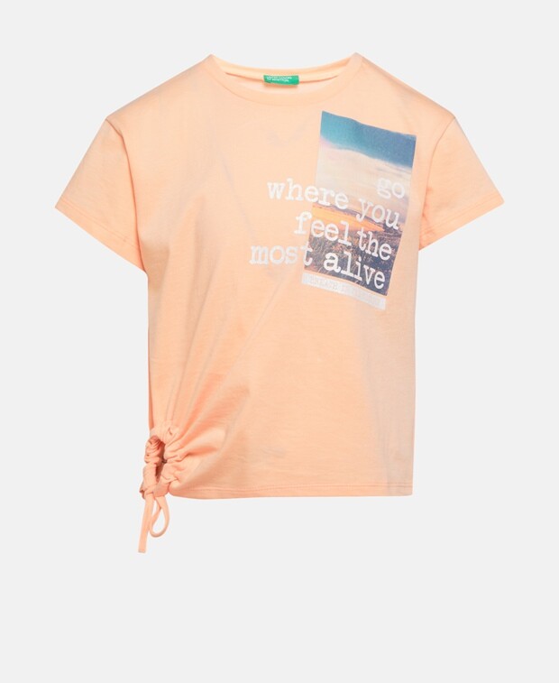 

Футболка United Colors of Benetton, абрикос