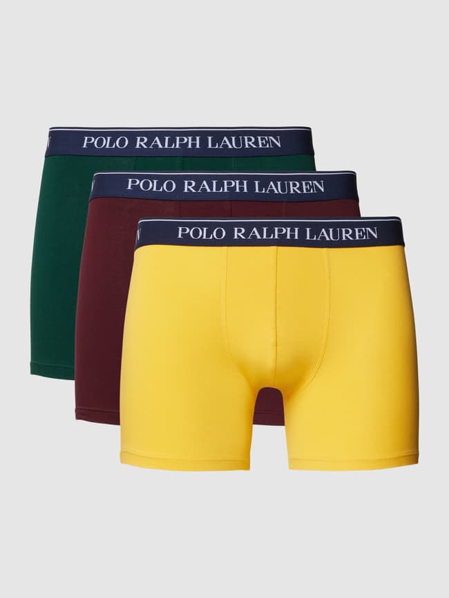 Трусы с эластичным поясом с логотипом, в упаковке 3 шт Polo Ralph Lauren Underwear, желтый хлопковый свитер polo ralph lauren желтый