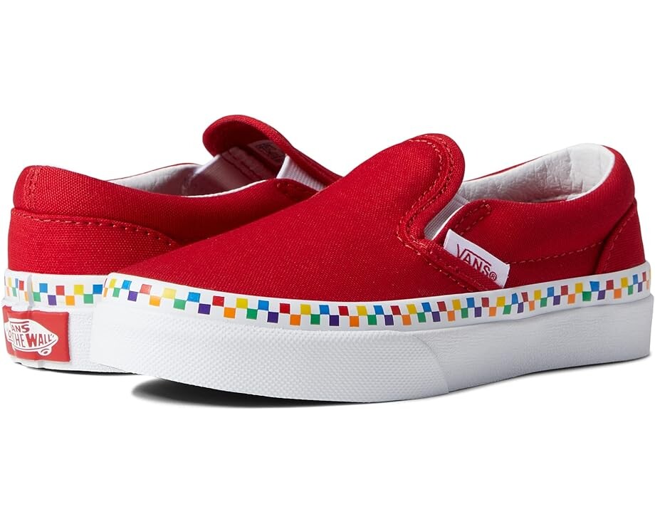 

Кроссовки Vans Classic Slip-On, цвет Red/True White