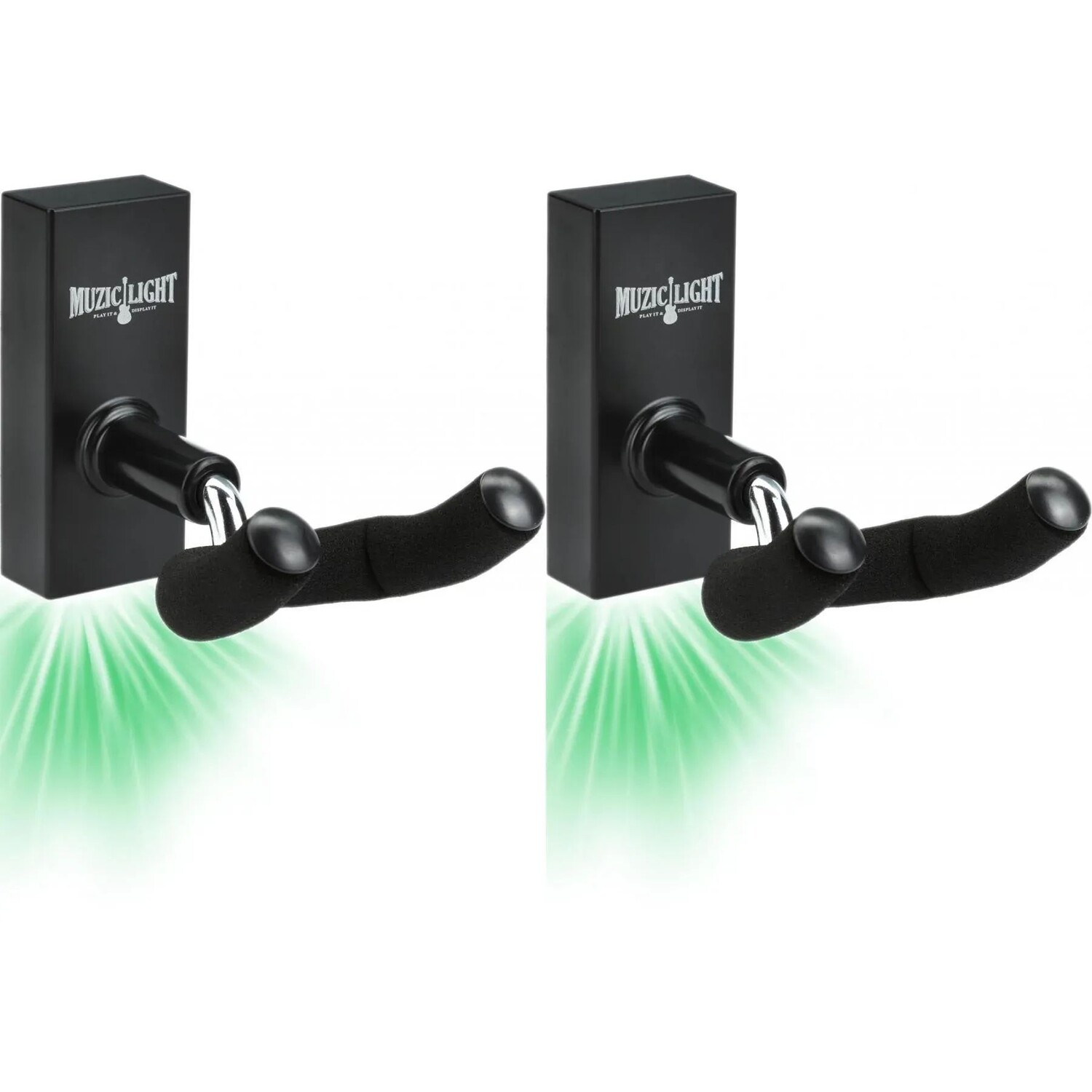 

MuzicLight MZG101, комплект настенных вешалок для гитары — зеленый