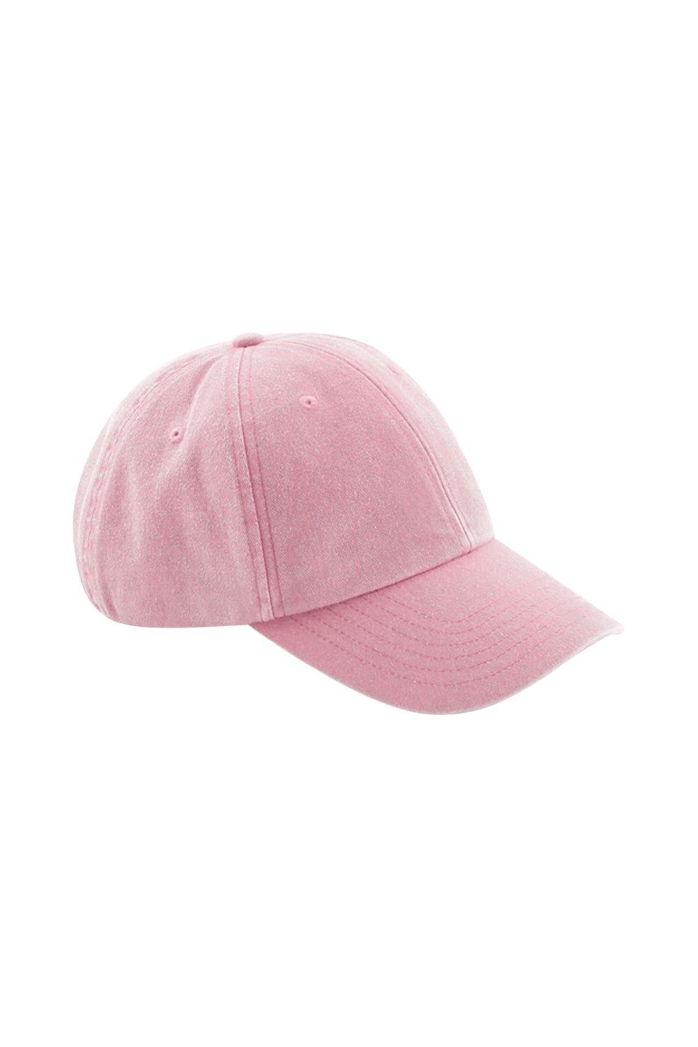 Винтажная низкопрофильная кепка Beechfield, розовый