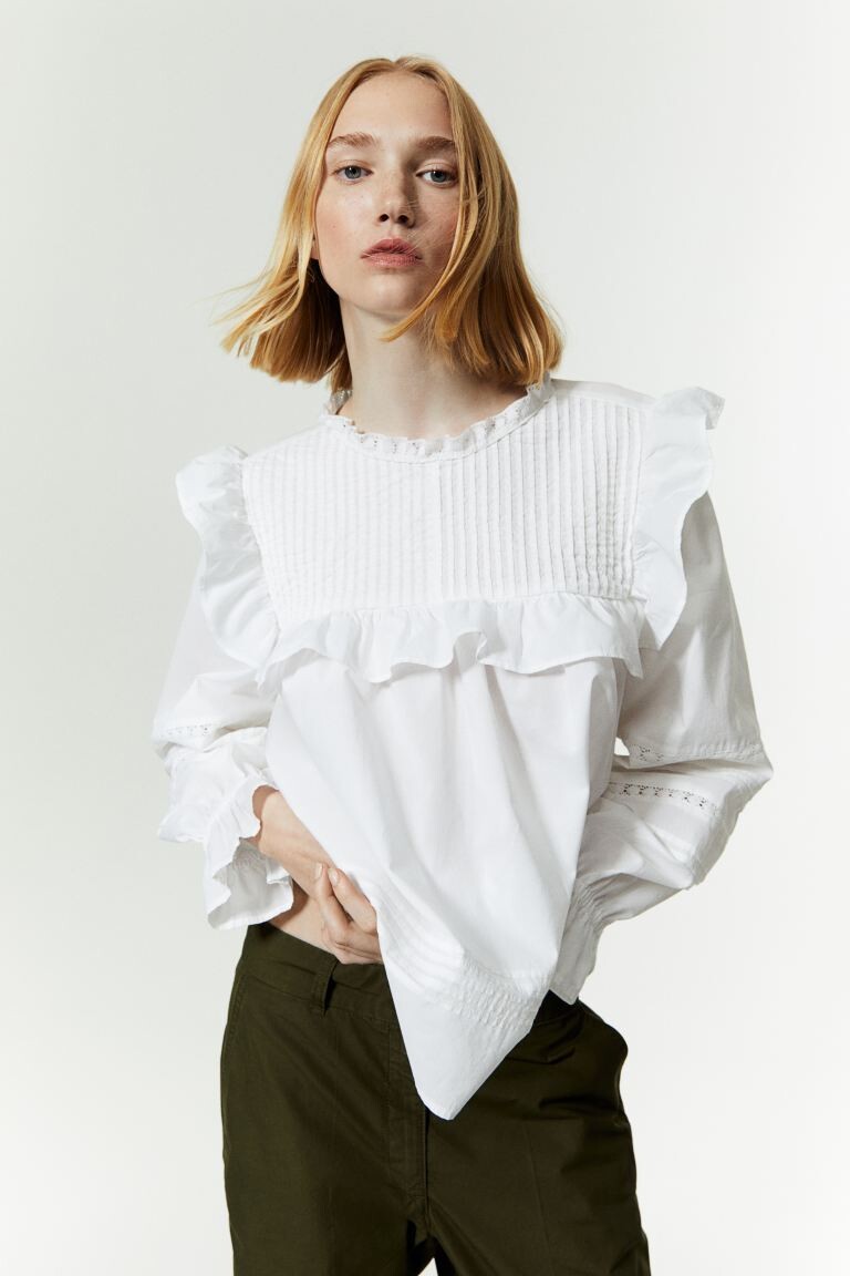 

Блузка в рубчик и хлопок H&M