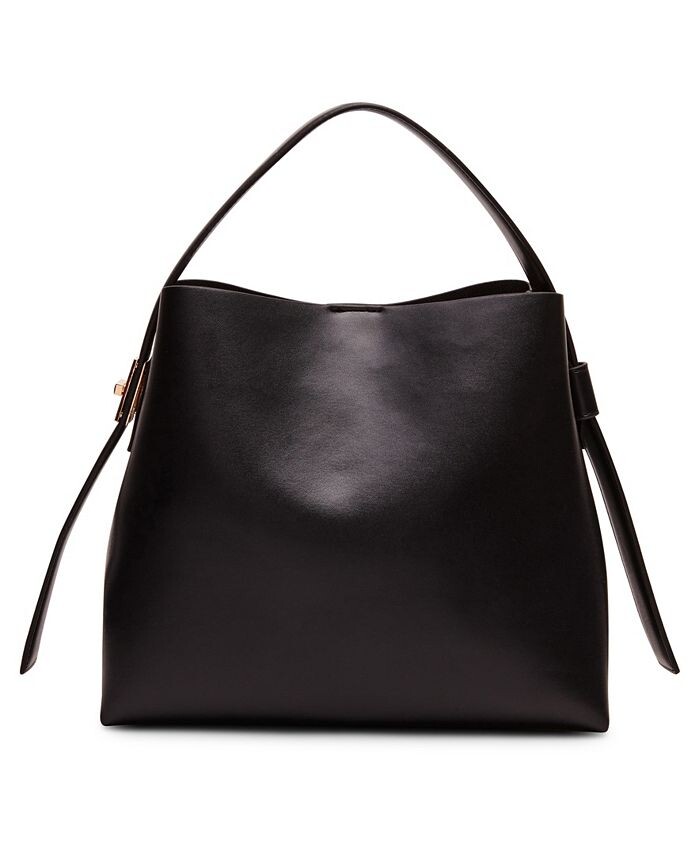 

Маленькое ведро-бродяга с эмалированным поворотным замком Anne Klein, черный