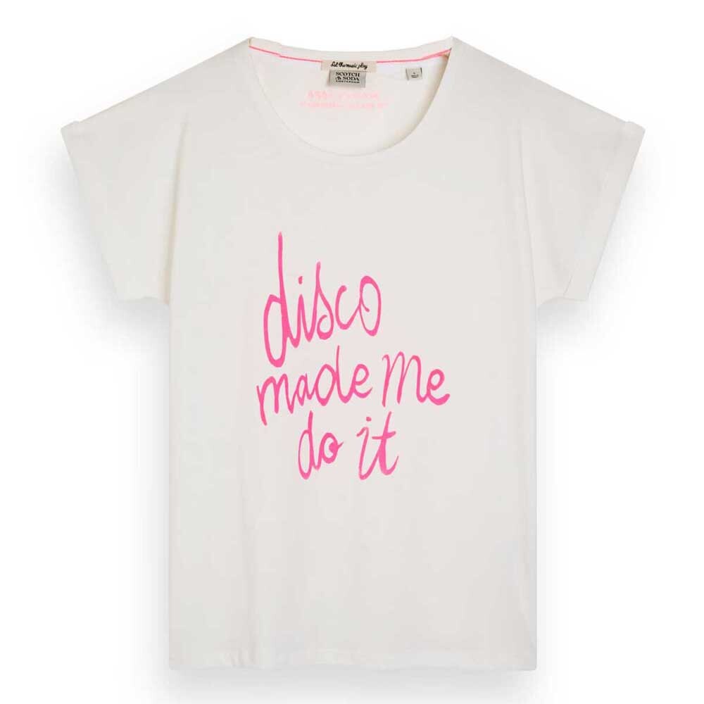 

Футболка Scotch & Soda Monochrome Graphic Print Front, белый