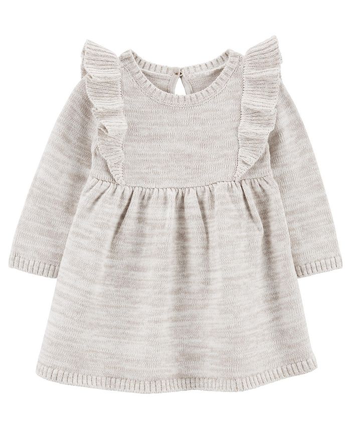 Платье-свитер с длинными рукавами для маленьких девочек и чехлом для подгузников Carter's, мультиколор