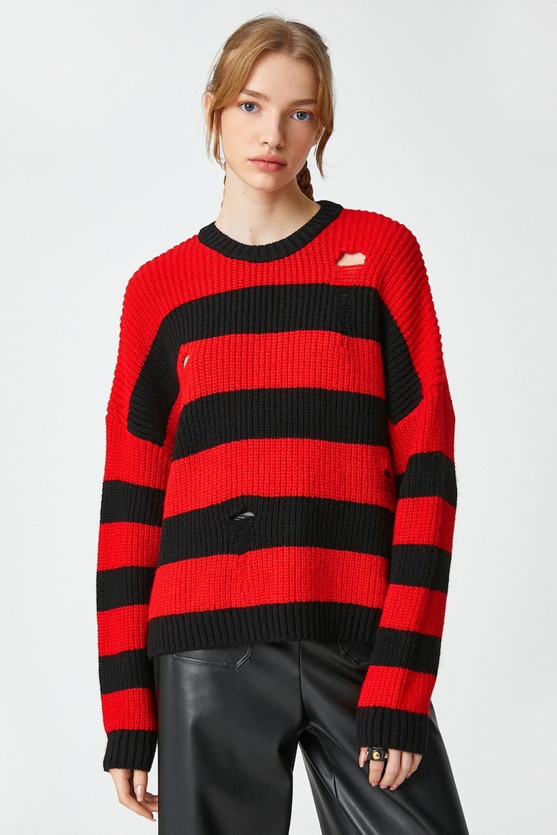 Полосатый свитер Koton, красный