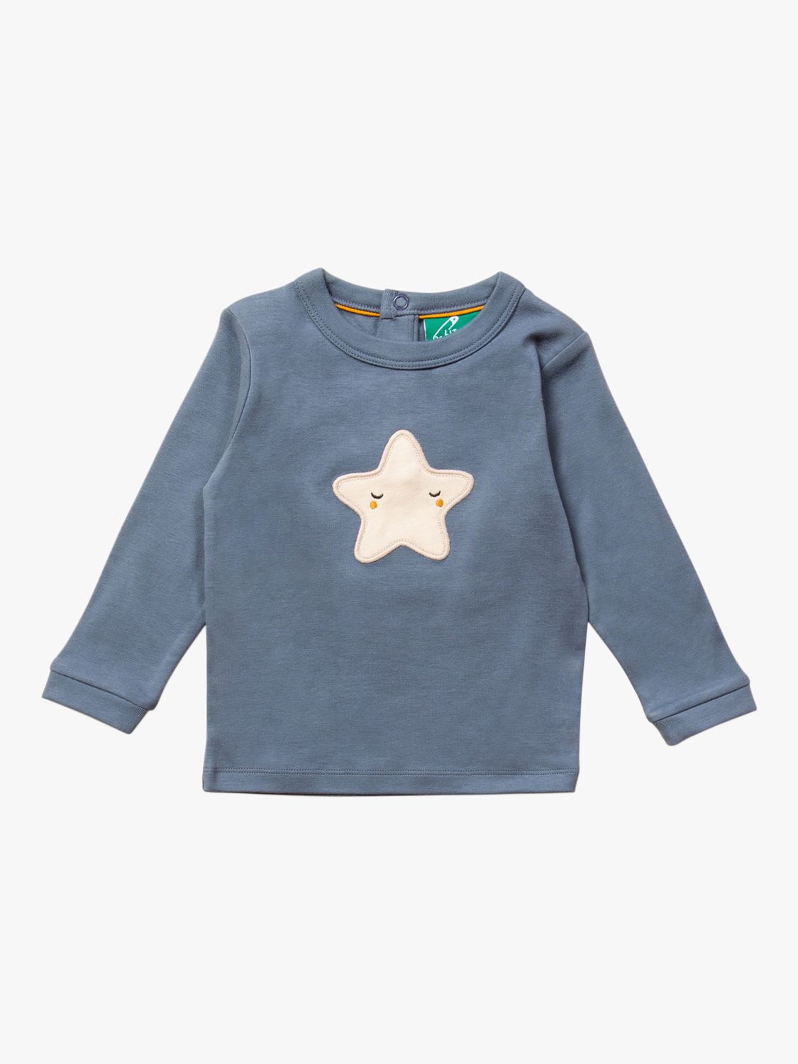Детская футболка с длинными рукавами и аппликацией Падающая звезда Little Green Radicals, синий