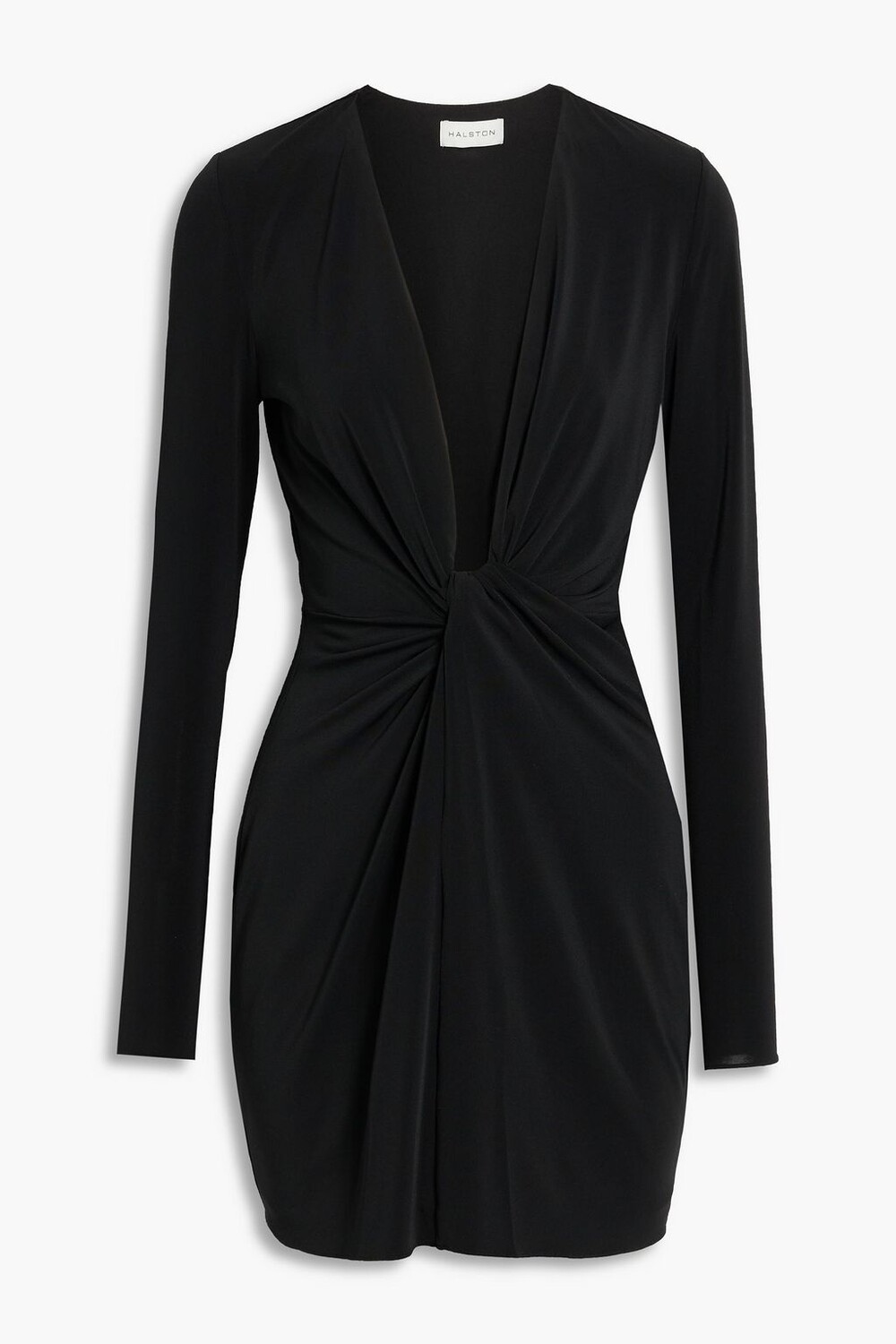 

Платье мини Jaycee из джерси с узлом HALSTON, черный