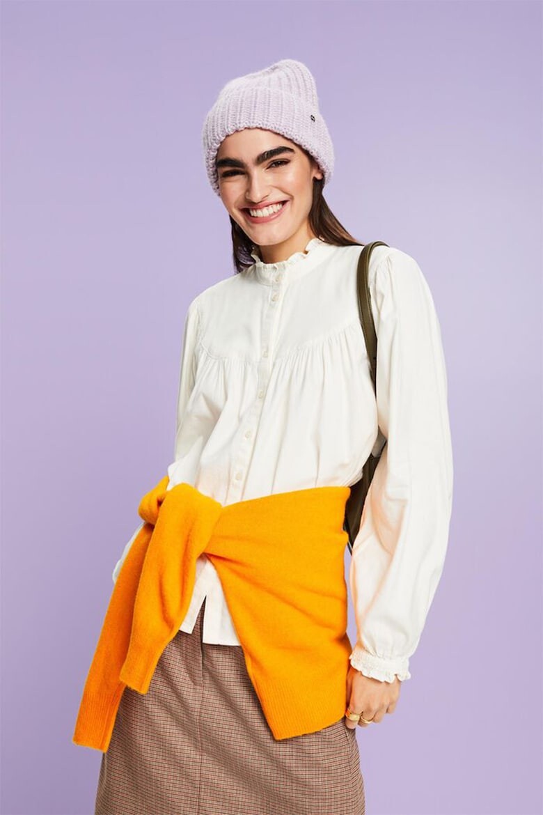 

Рубашка с низким воротником Esprit, бежевый