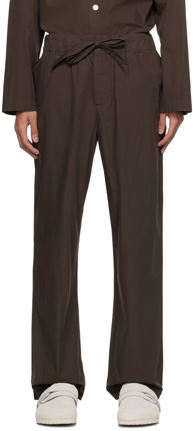 Коричневые пижамные брюки на кулиске Tekla, цвет Coffee брюки р 50 цвет кофейный