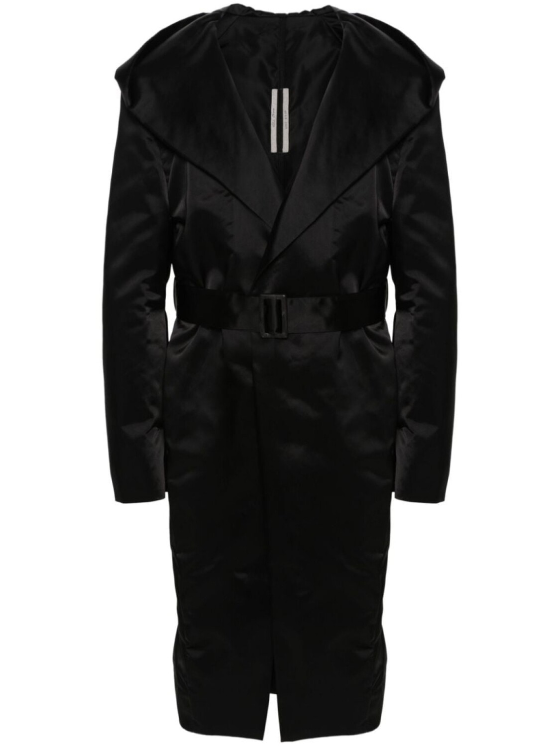 

Rick Owens пальто с капюшоном и поясом, черный