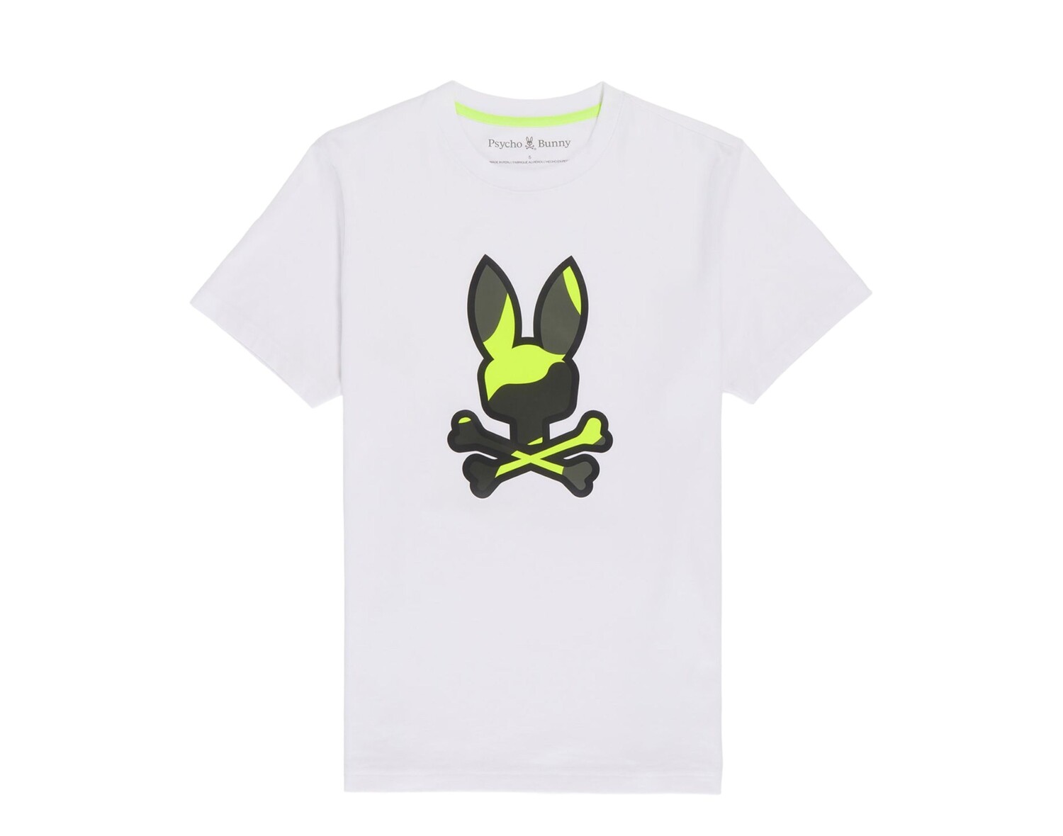 

Мужская футболка Psycho Bunny Plano Camo с графическим принтом, белый