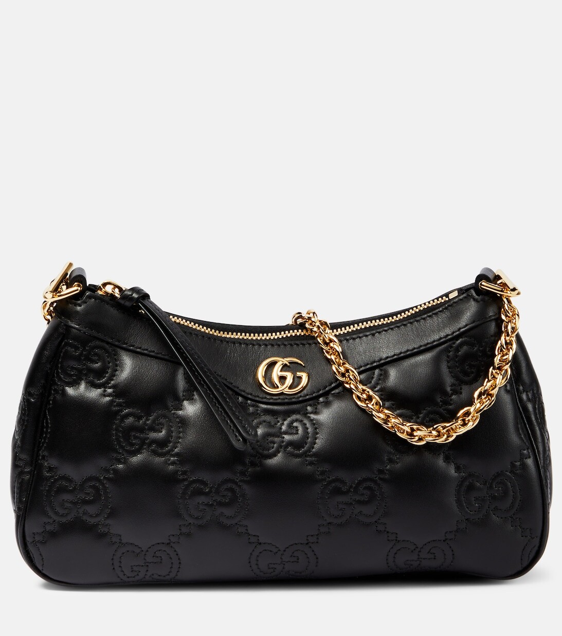 

Сумка через плечо с узором GG Gucci, черный