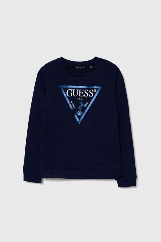 

Детская хлопковая толстовка Guess, темно-синий