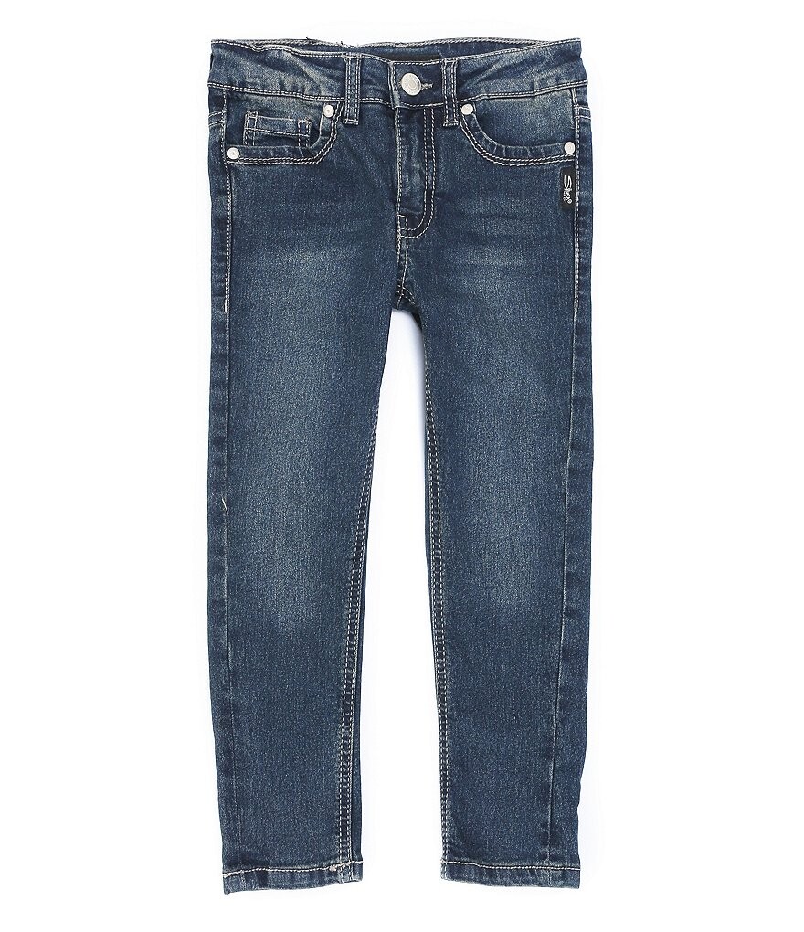 

Джинсы скинни Sasha с 5 карманами на спине для маленьких девочек 2T-6X Silver Jeans Co., синий