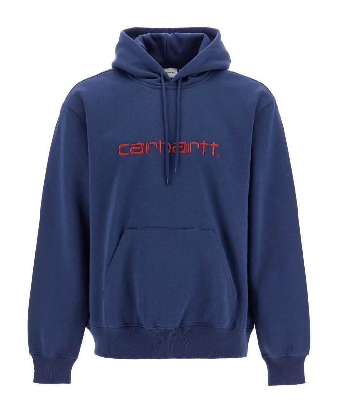 

Уютное худи с вышитыми буквами Carhartt Wip, синий