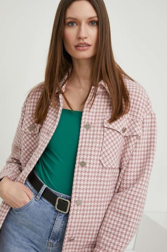 

Куртка из смесовой шерсти Answear Lab, фиолетовый