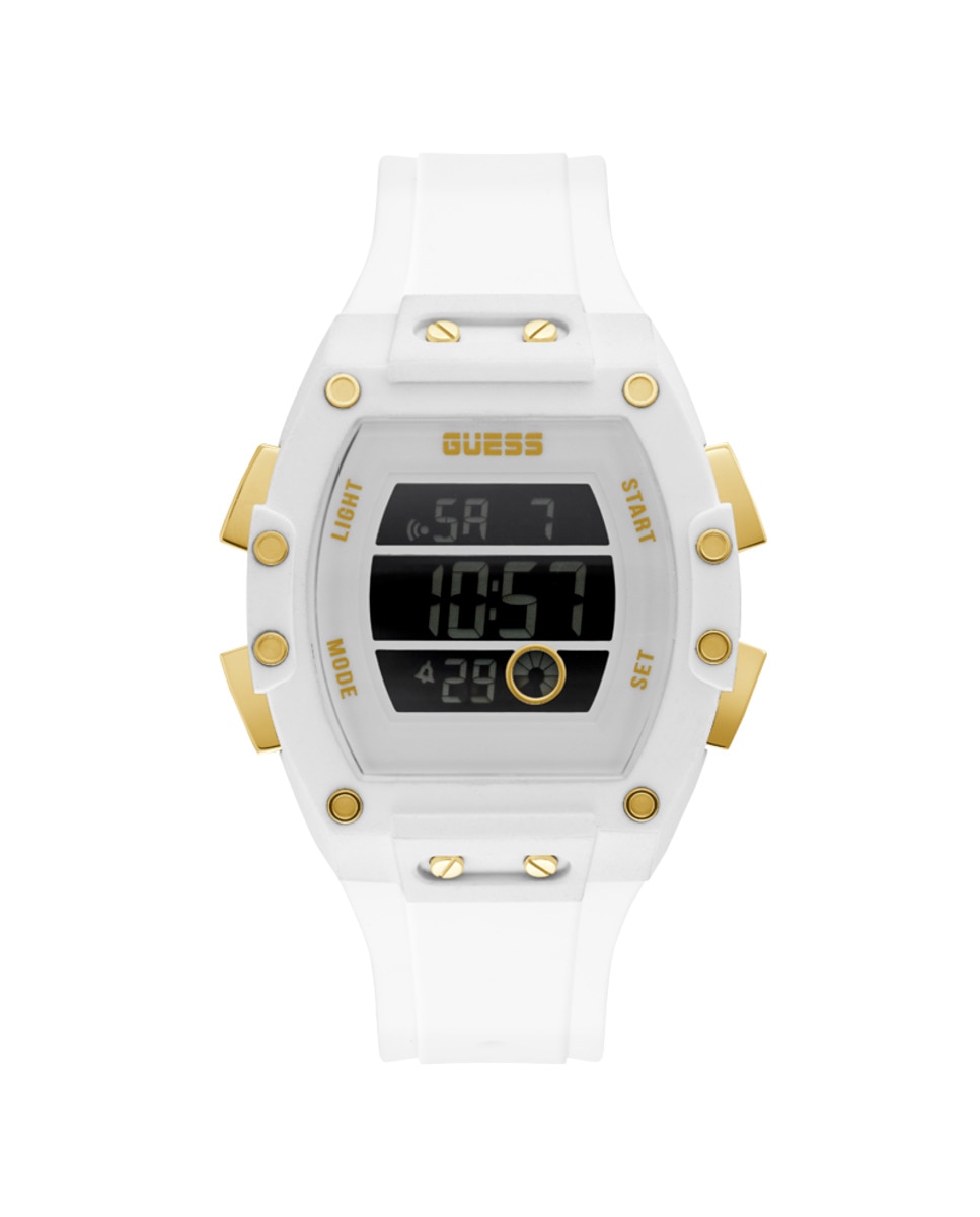 Мужские часы Phoenix GW0340G1 из силикона с белым ремешком Guess, белый