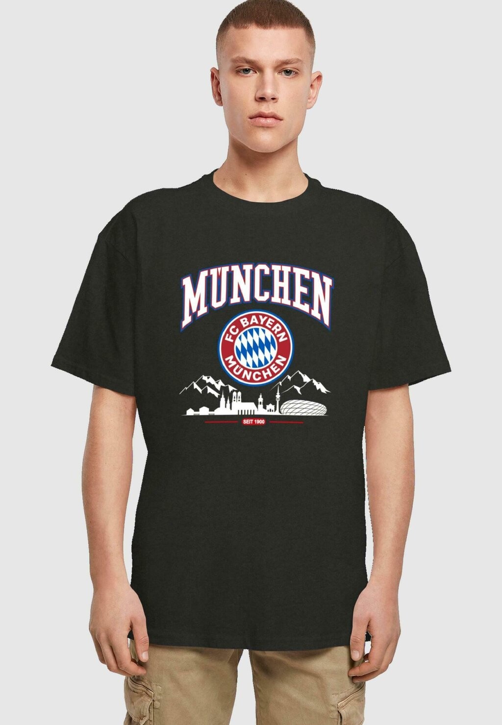 

Футболка с принтом SKYLINE HEAVY OVERSIZE FC Bayern München, цвет black