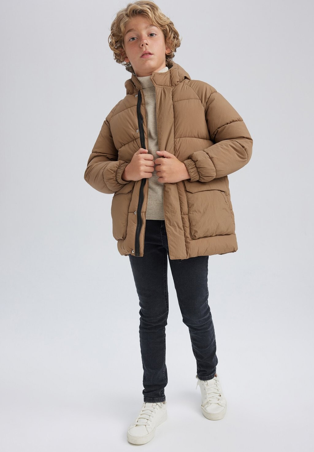 

Зимнее пальто REGULAR FIT DeFacto, цвет beige
