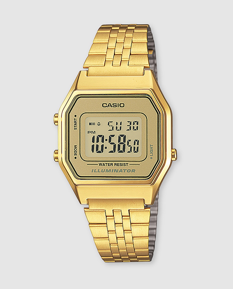 Casio Collection LA680WEGA-9ER Винтажные женские часы Casio, золотой оптовая продажа беспроводное устройство для поиска ключей 10 м со светодиодной подсветкой