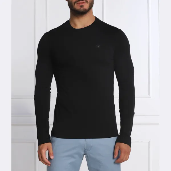 

Облегающий крой с длинным рукавом Emporio Armani, черный