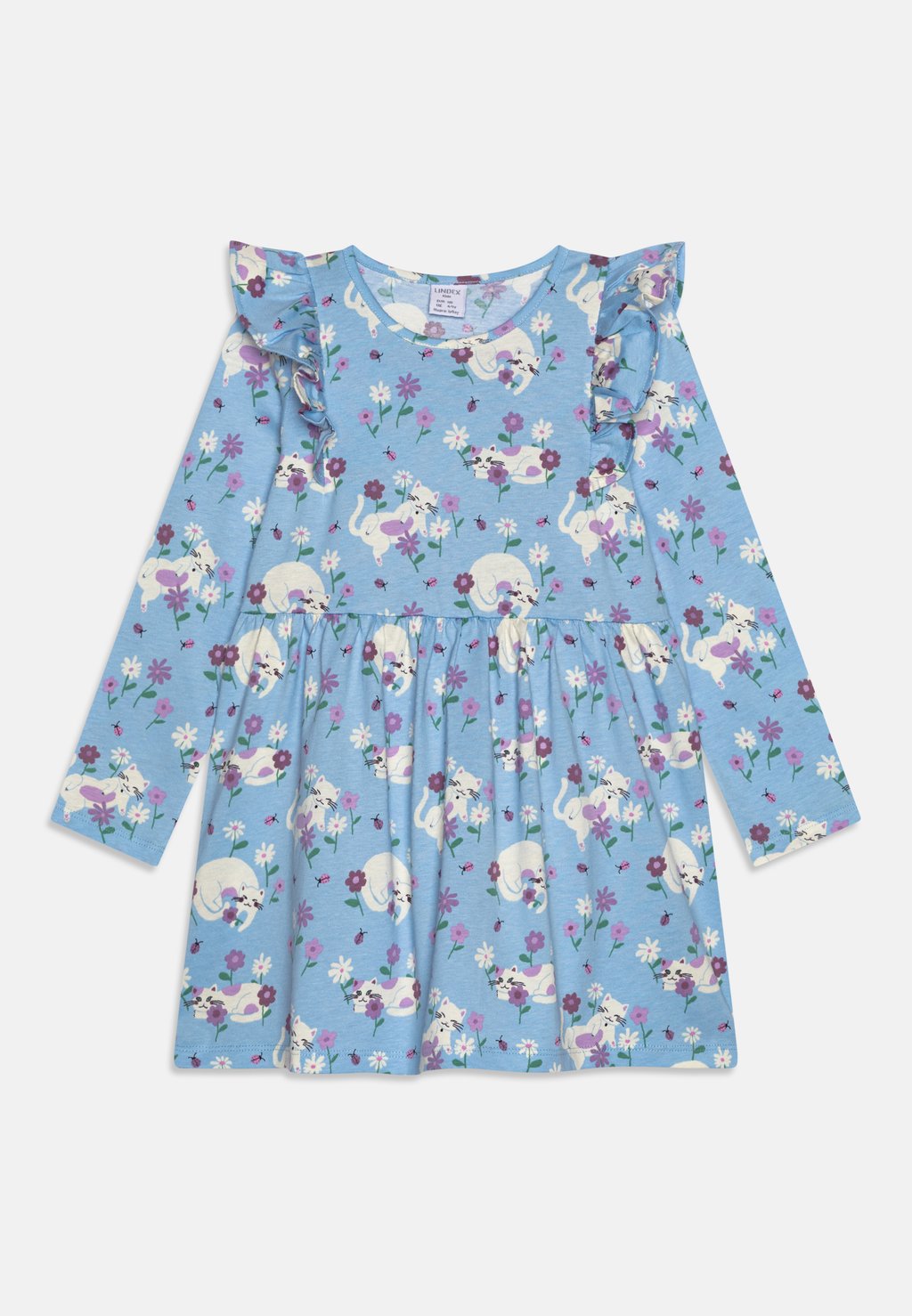 

Платье из джерси Tunic With Frill Cats Lindex, цвет light blue