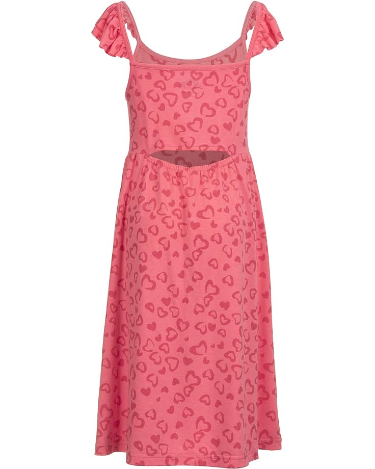 Платье Appaman Heart Print Carrie Dress, цвет Neon Pink