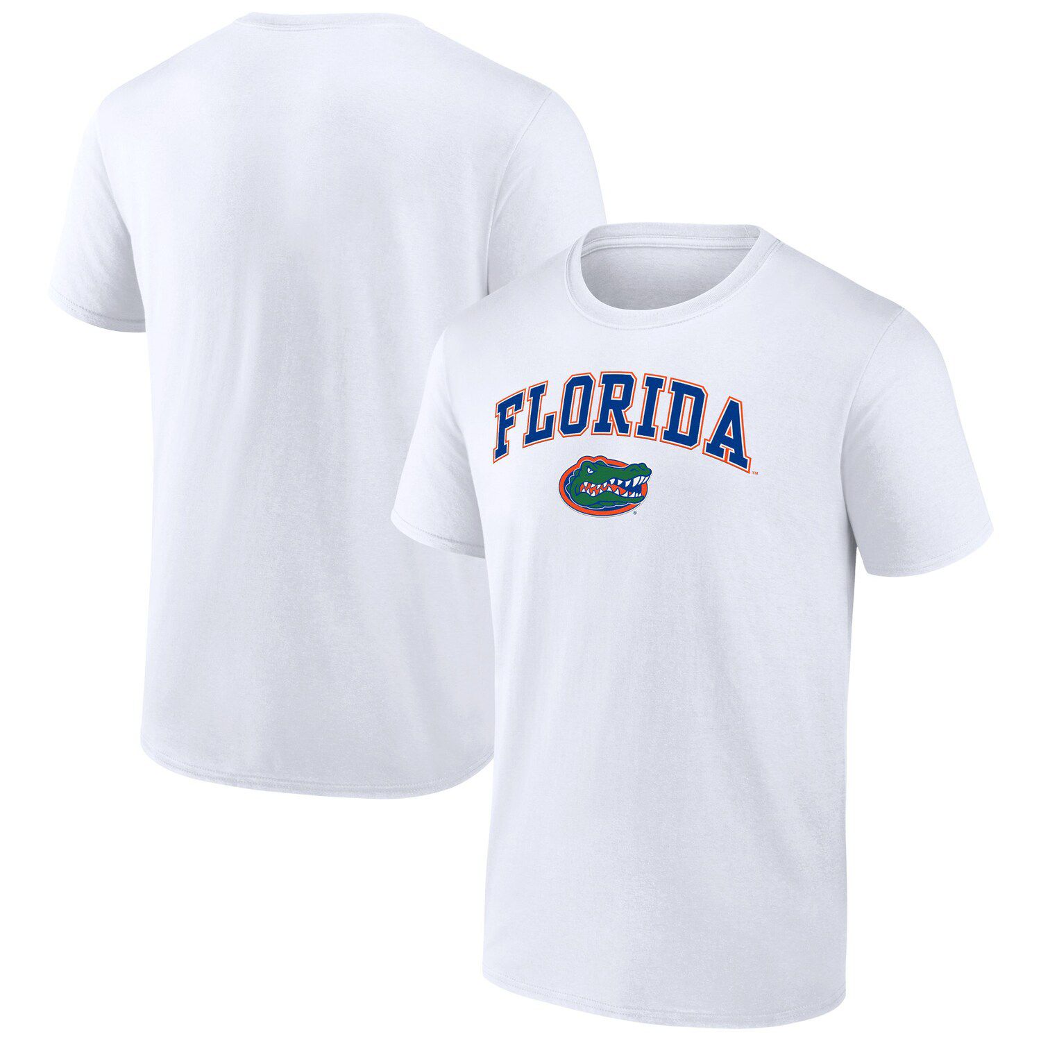 

Мужская белая футболка с логотипом Florida Gators Campus Fanatics, Белый