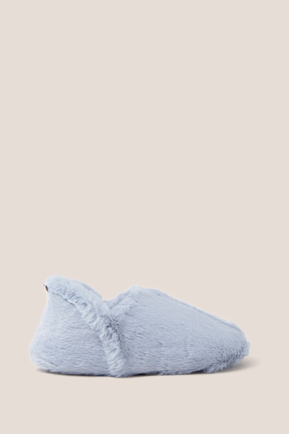 

Синие тапочки из искусственного меха с закрытой спинкой White Stuff, синий
