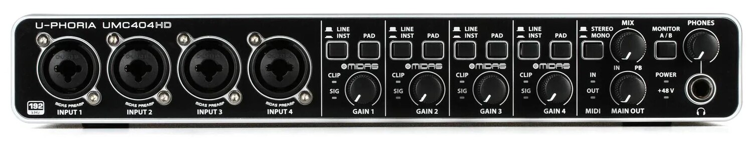 

USB-аудиоинтерфейс Behringer U-Phoria UMC404HD