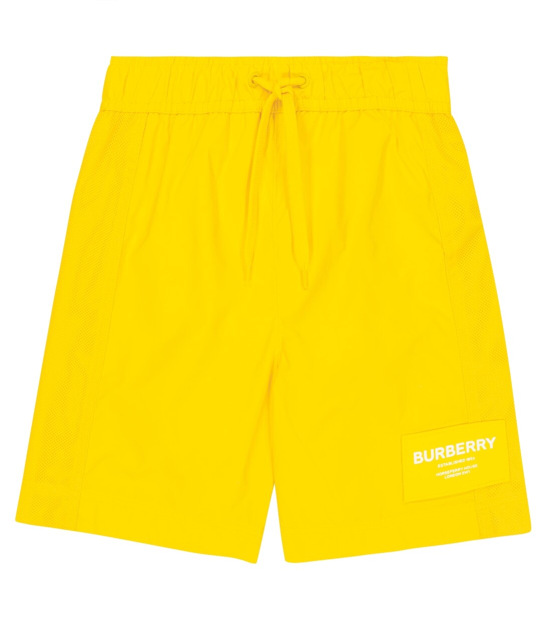 

Плавки horseferry с сетчатыми вставками Burberry Kids, желтый