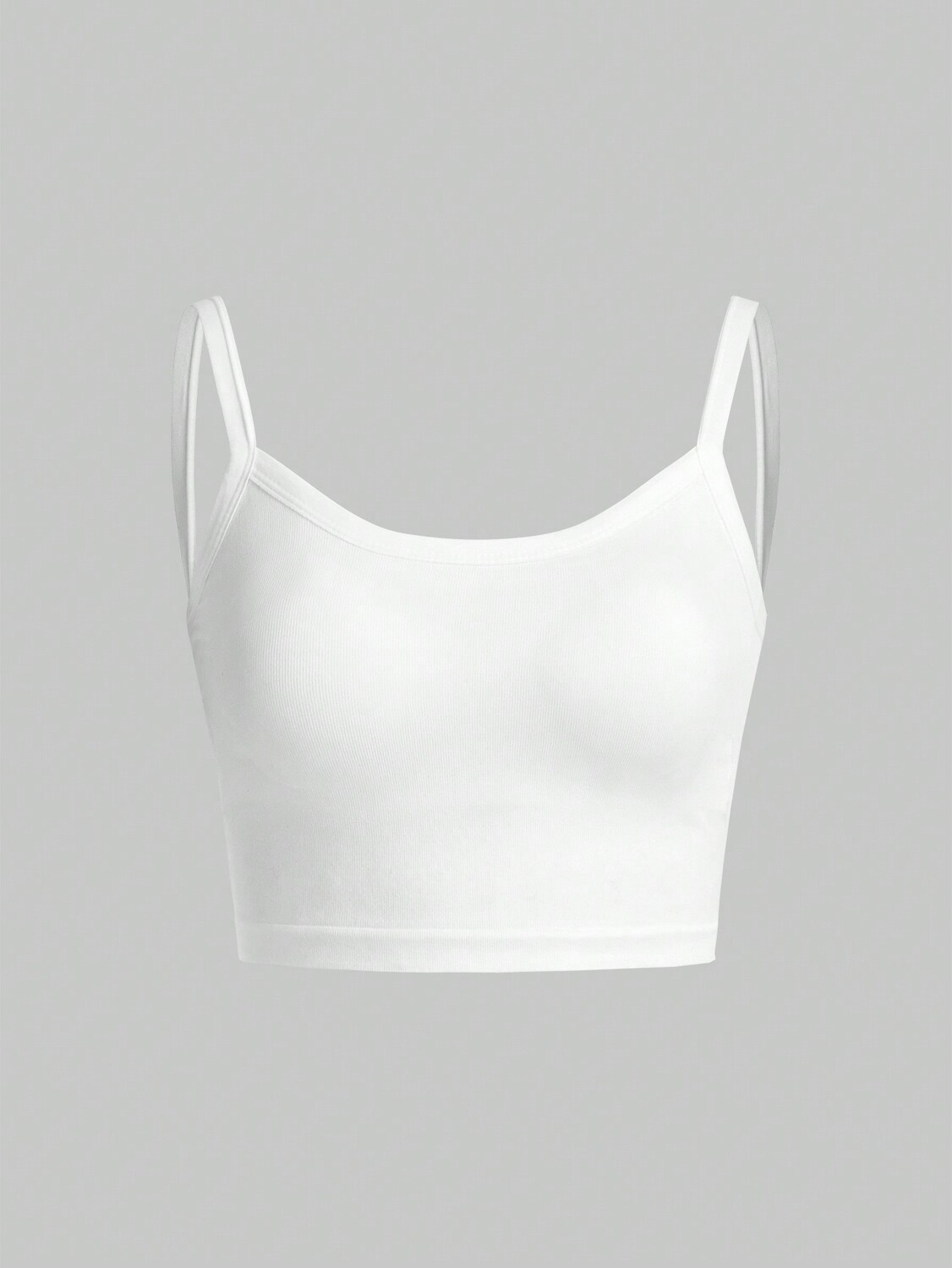 

SHEIN EZwear Basic Белый спортивный бюстгальтер без косточек, белый цвет