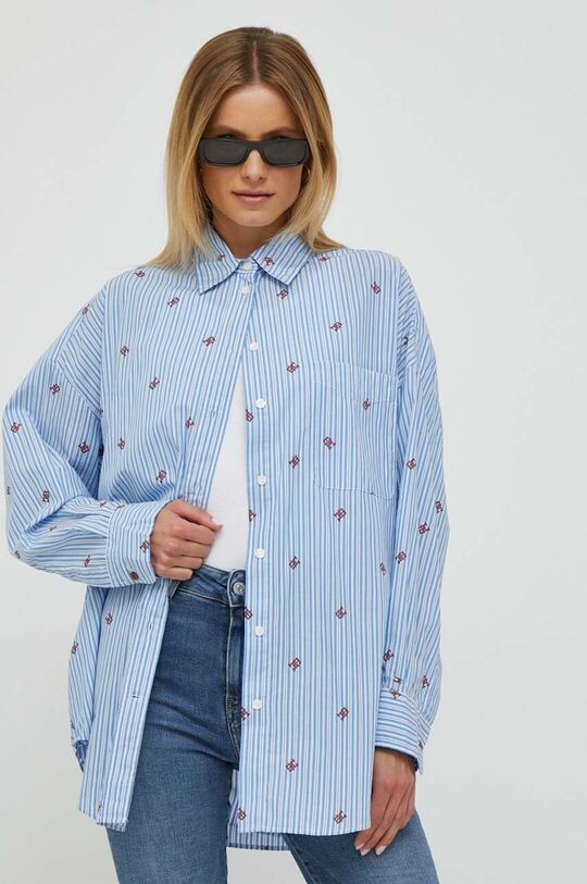 

Хлопковая рубашка Tommy Hilfiger, синий