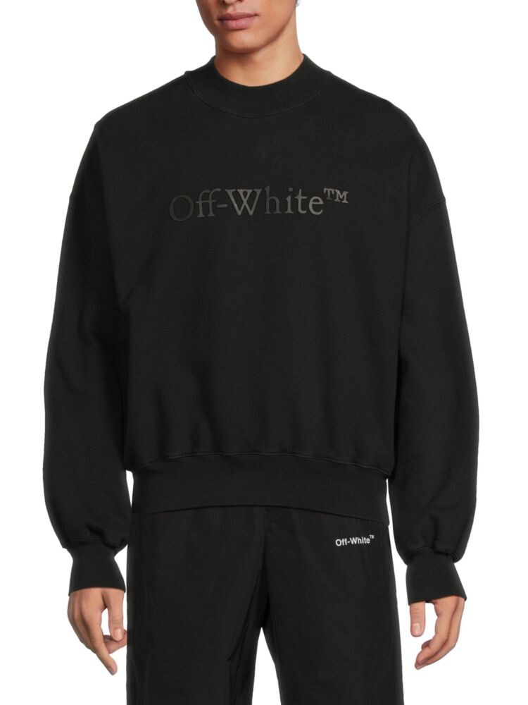 

Толстовка Bookish с круглым вырезом свободного кроя Off-White, черный