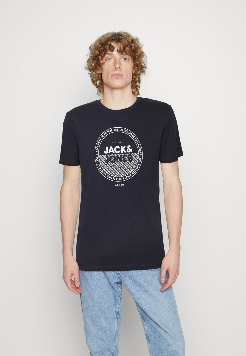 

Футболка с принтом Jack & Jones, темно-синий