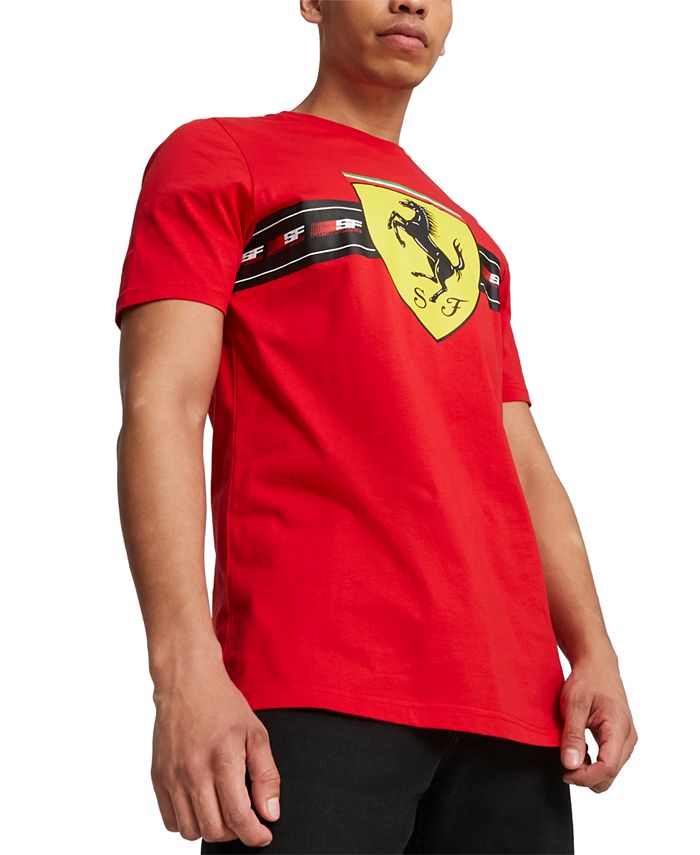 Мужская футболка Ferrari Race Heritage с большим щитом Puma, красный цена и фото