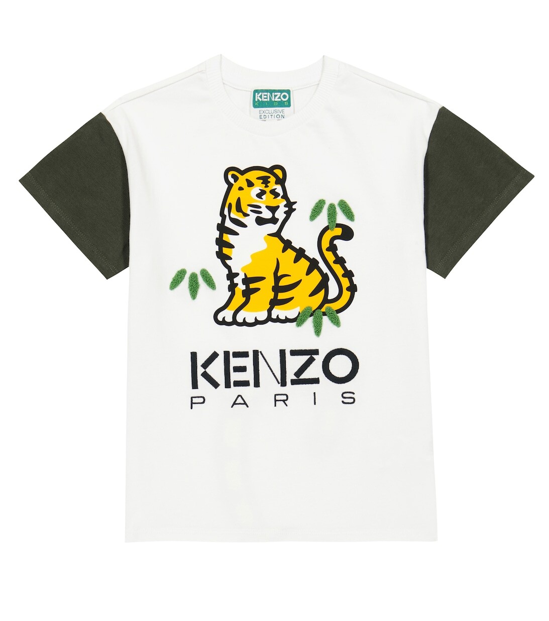

Футболка из хлопкового джерси с вышивкой Kenzo, разноцветный