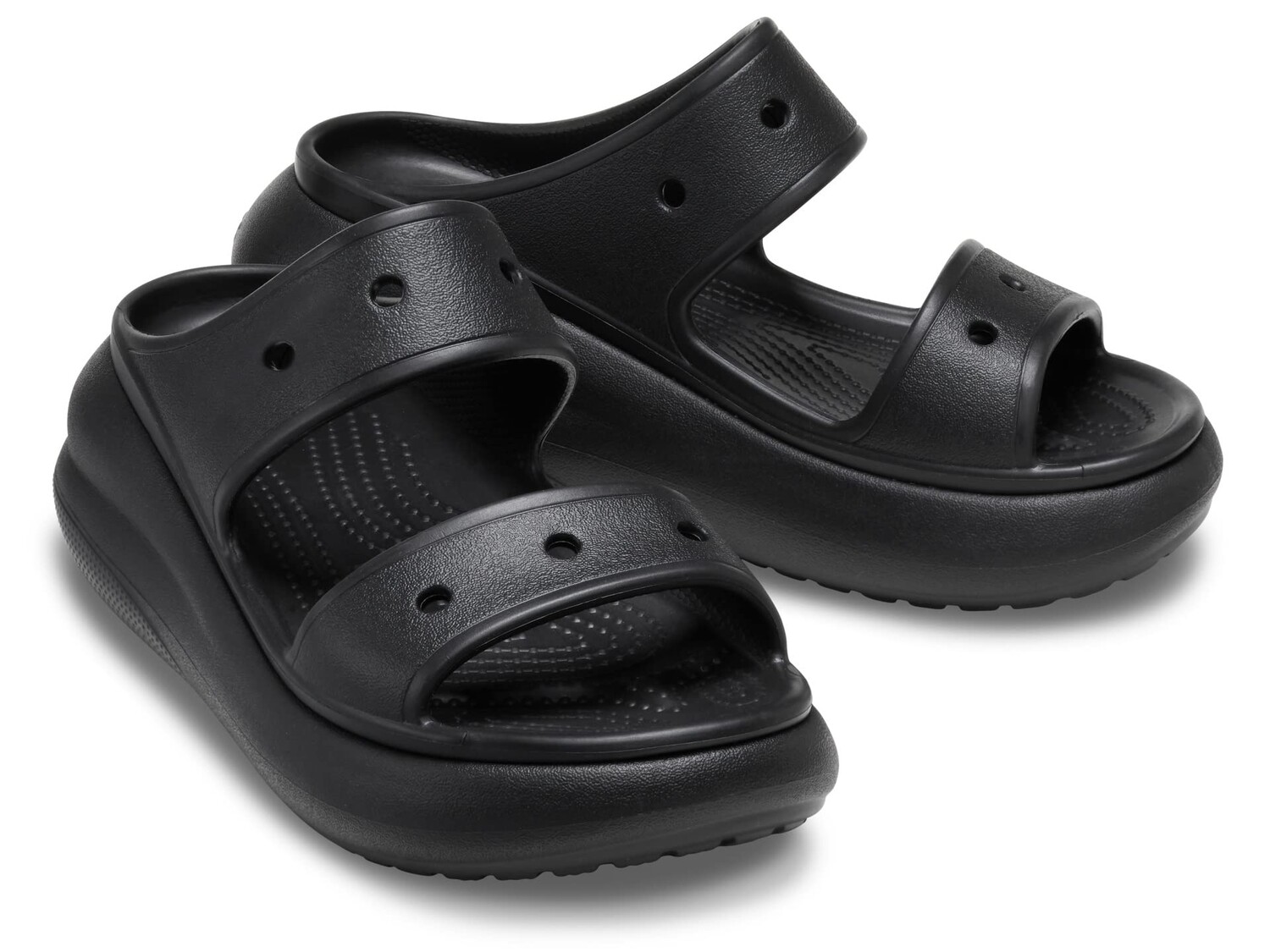 

Туфли на каблуке Crocs Classic Crush Sandal, черный