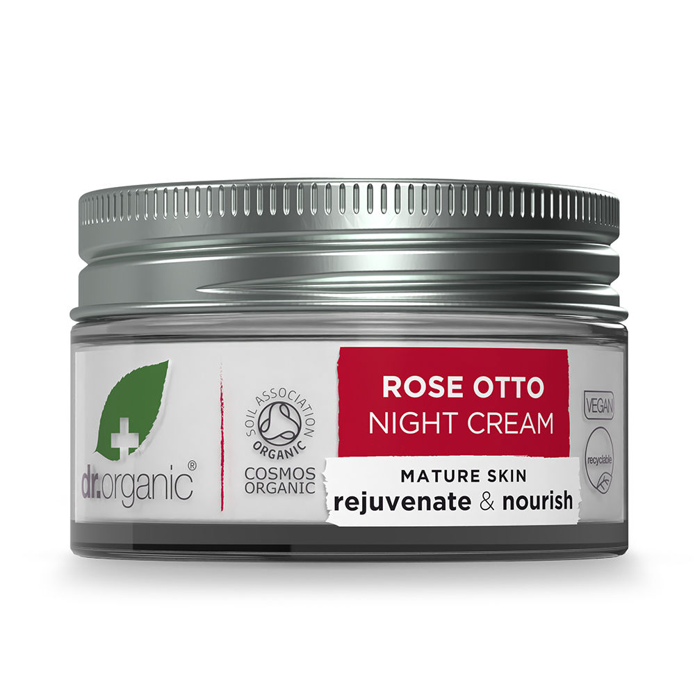 Увлажняющий крем для ухода за лицом Crema noche rose otto Dr. organic, 50 мл